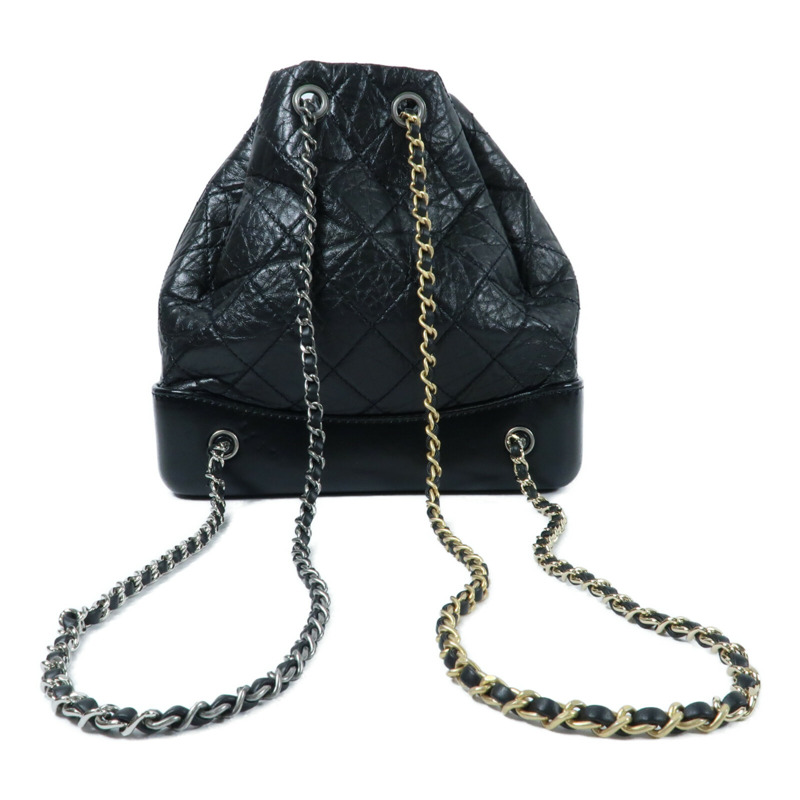 CHANEL 牛皮皮革Gabrielle Backpack鏈帶背包-1
