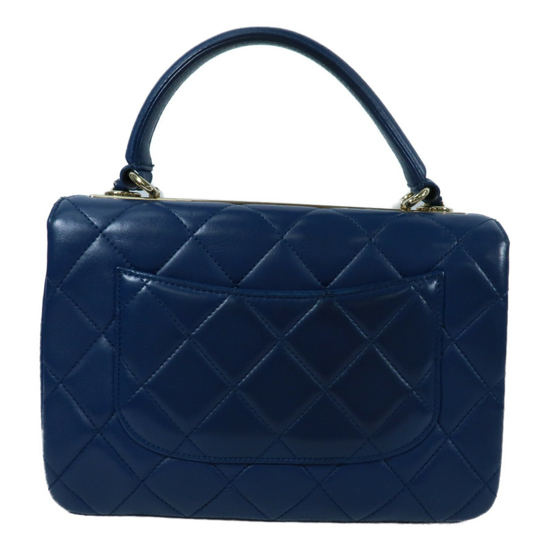 CHANEL 羊皮皮革Trendy CC金扣鏈帶手挽肩背兩用袋-1