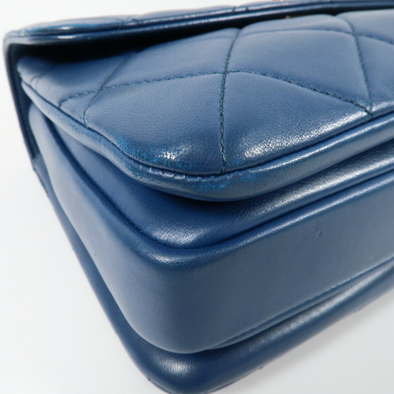 CHANEL 羊皮皮革Trendy CC金扣鏈帶手挽肩背兩用袋-7