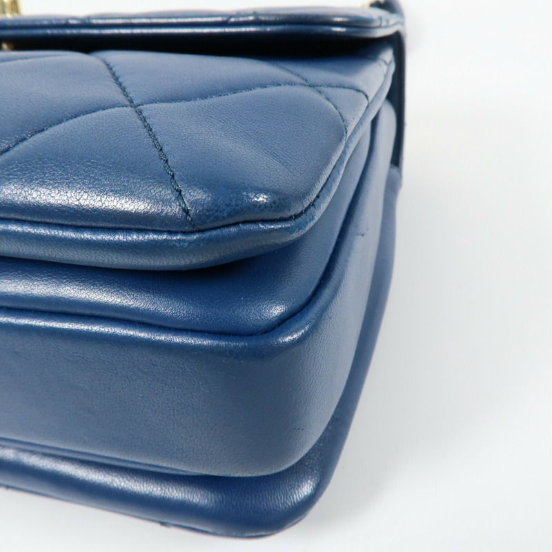 CHANEL 羊皮皮革Trendy CC金扣鏈帶手挽肩背兩用袋-8