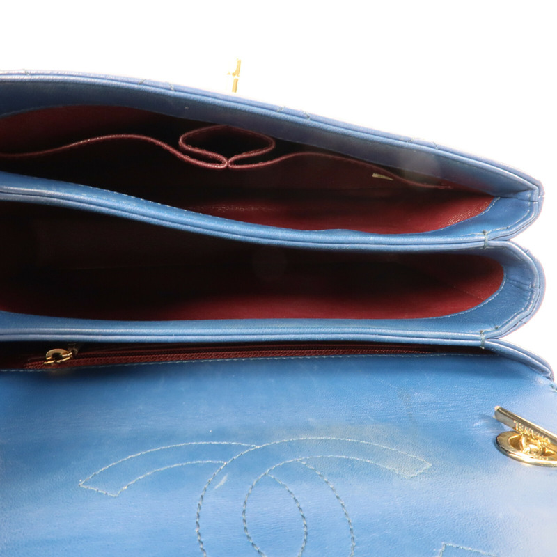 CHANEL 羊皮皮革Trendy CC金扣鏈帶手挽肩背兩用袋-13