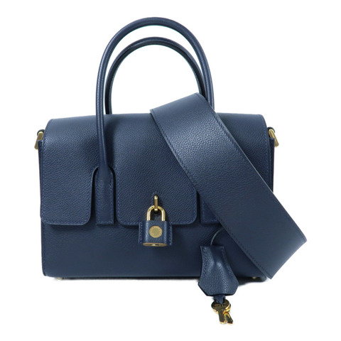 HERMES 【Hermes Fair】Evercolor皮革New Drag II金扣手挽肩背兩用袋Bleu Nuit