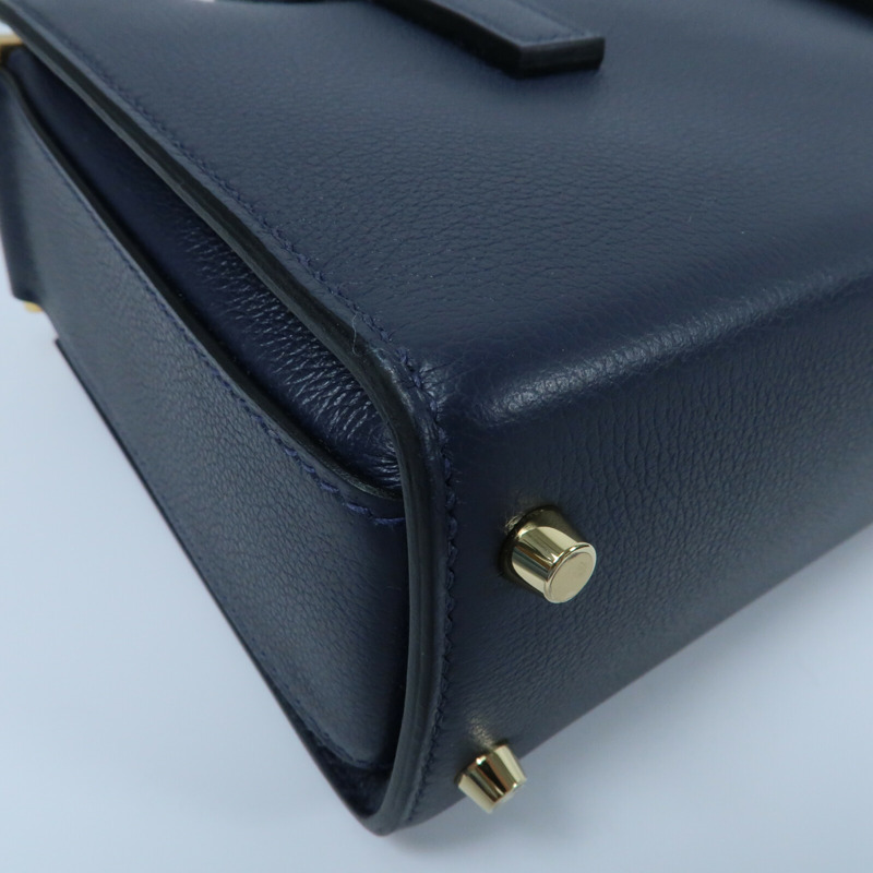 HERMES 【Hermes Fair】Evercolor皮革New Drag II金扣手挽肩背兩用袋Bleu Nuit-8