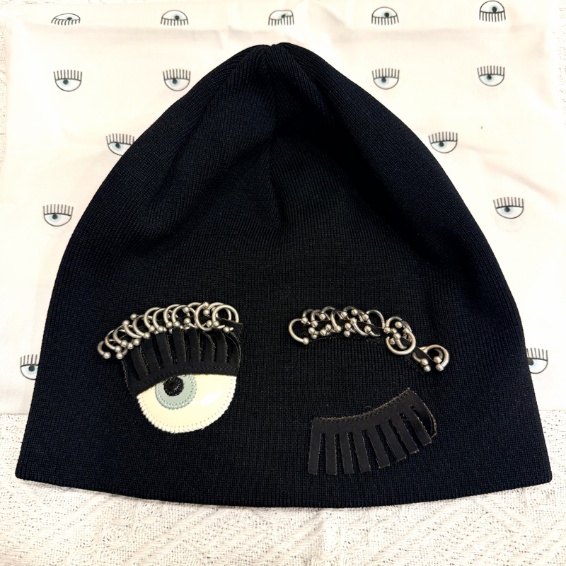 Chiara Ferragni  帽子 刺繡針織毛帽-0