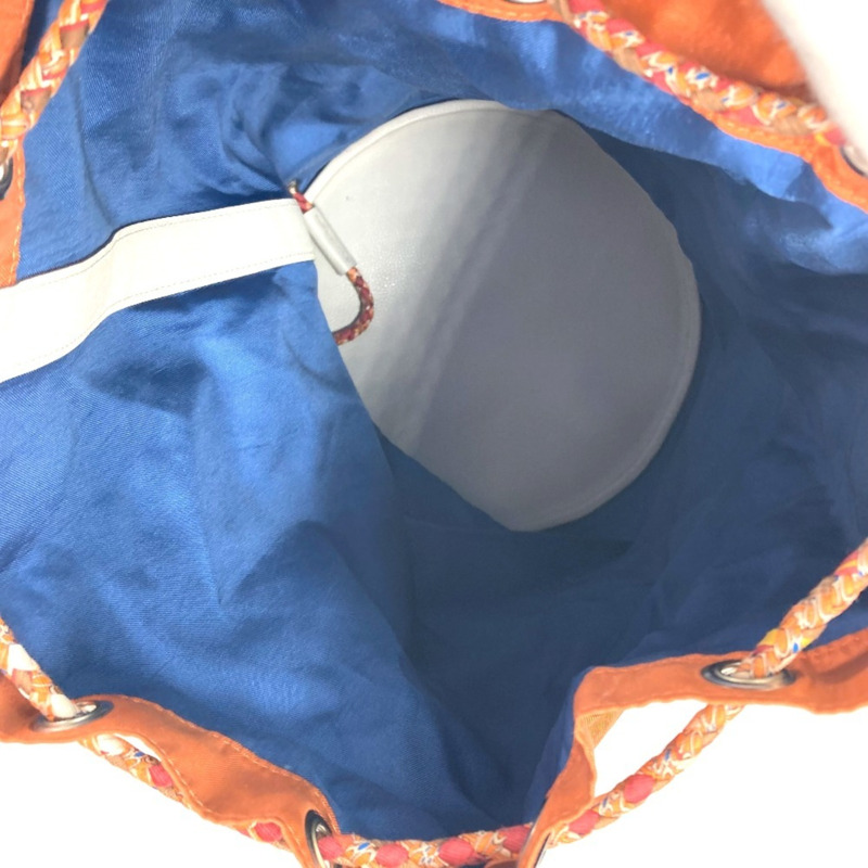 愛馬仕 Soie Coeur 22 新娘禮服抽繩肩包，絲綢和皮革，女士，橙色。-10