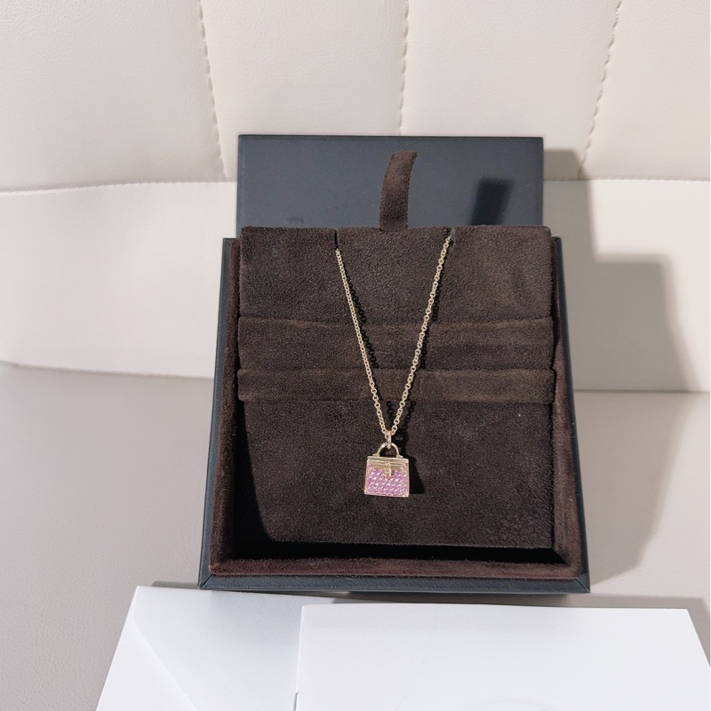 Hermes愛馬仕 粉鑽Kelly項鍊-1