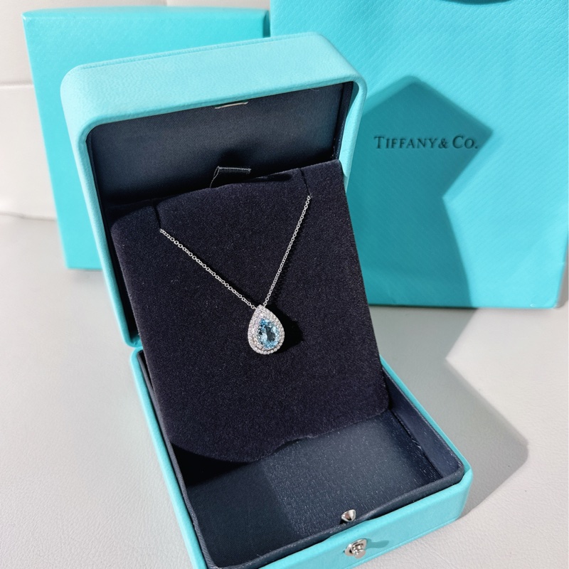 Tiffany蒂芙尼 Soleste系列 海藍寶石鑽石項鍊,1.25克拉主石-1