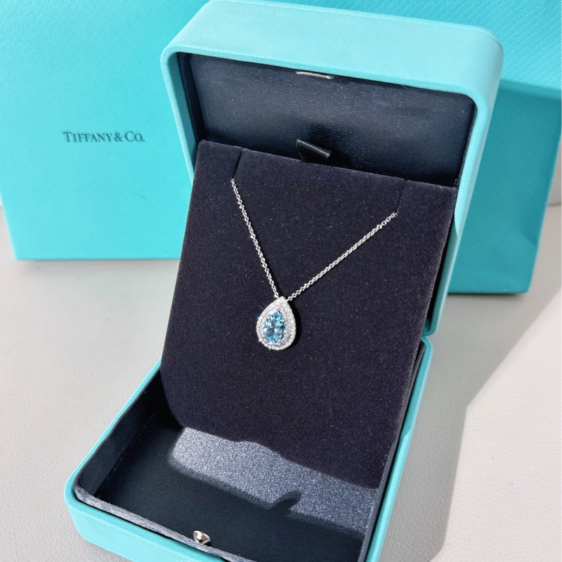 Tiffany蒂芙尼 Soleste系列 海藍寶石鑽石項鍊,1.25克拉主石-2