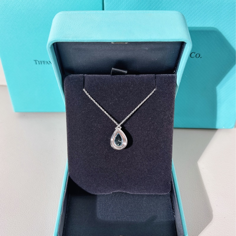 Tiffany蒂芙尼 Soleste系列 海藍寶石鑽石項鍊,1.25克拉主石-3