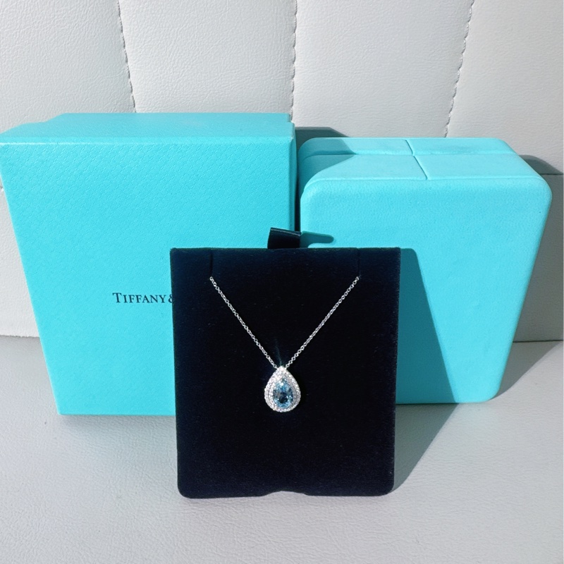 Tiffany蒂芙尼 Soleste系列 海藍寶石鑽石項鍊,1.25克拉主石-4