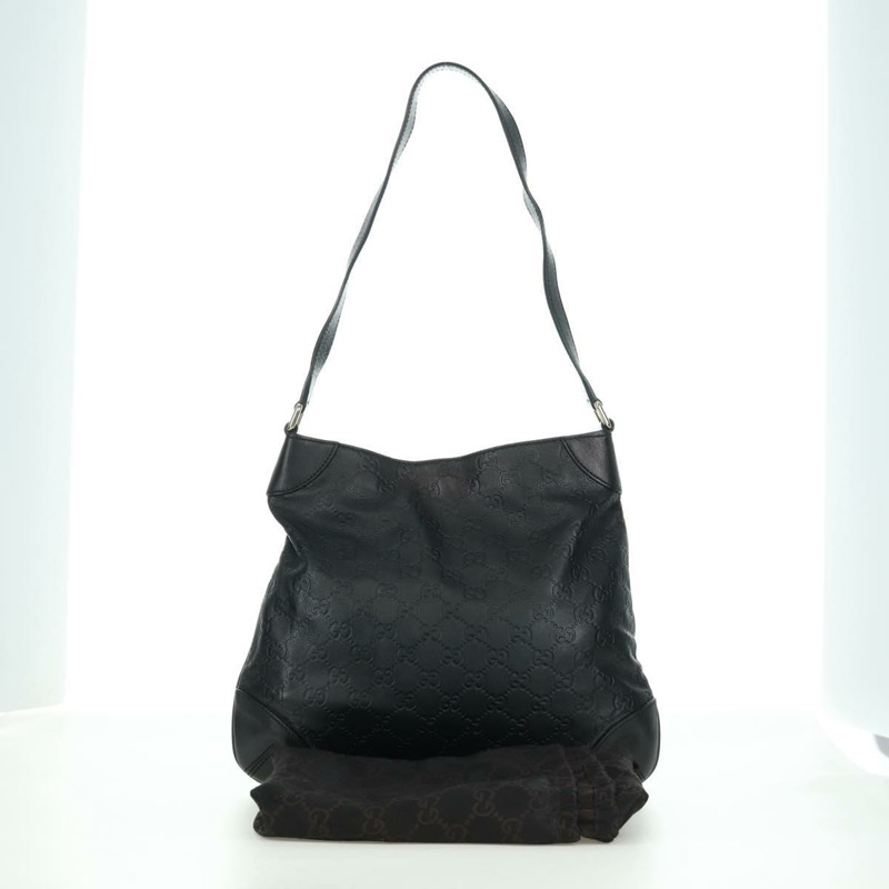 【日本直送】GUCCI Guccissima GG帆布單肩包 皮革 黑色 金色 257296 正品 YKZ027V-11