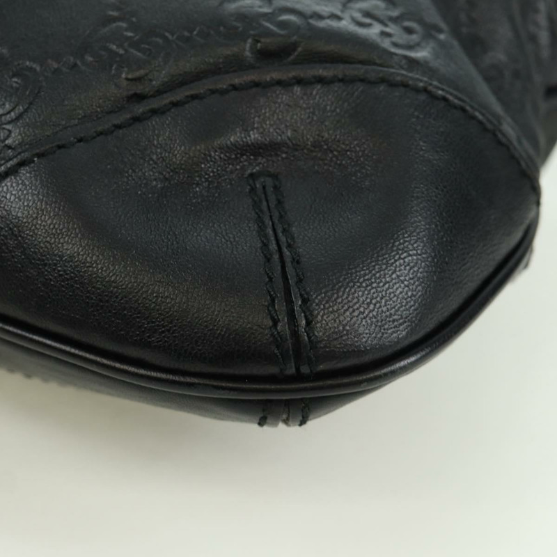 【日本直送】GUCCI Guccissima GG帆布單肩包 皮革 黑色 金色 257296 正品 YKZ027V-14