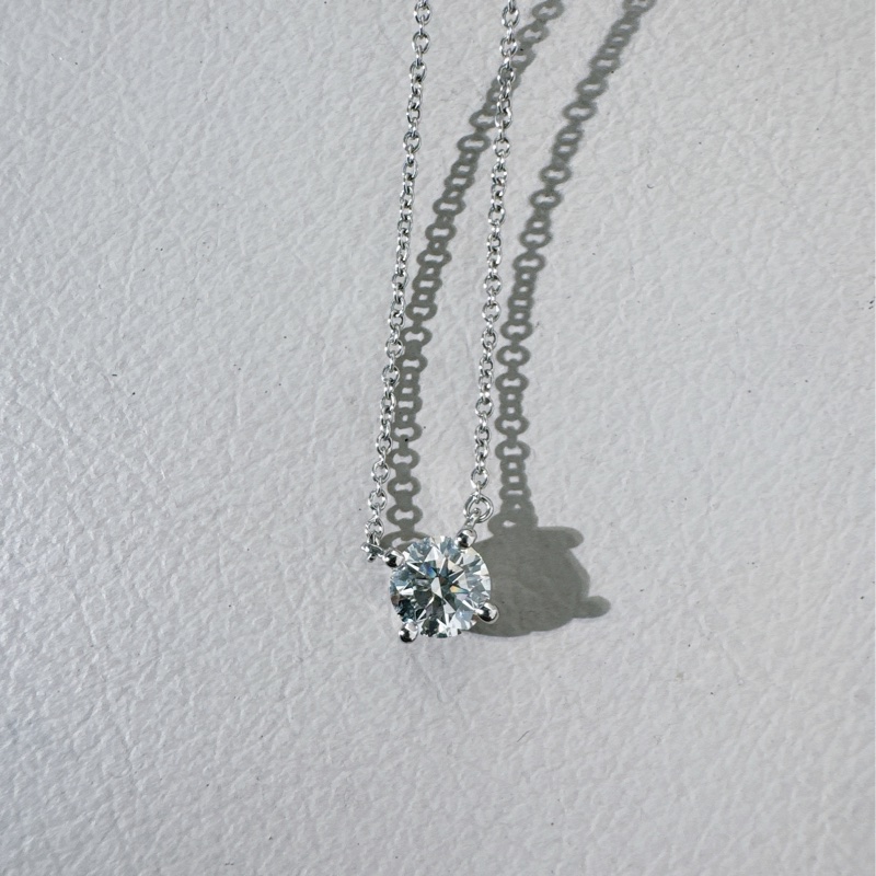 Tiffany蒂芙尼 四爪單鑽鑽石項鍊，主鑽:0.68ct/J色/VVS2淨度/3EX切工-5