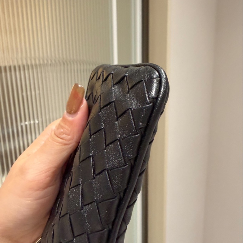 BOTTEGA VENETA Bv 黑 編織 拉鏈 鑰匙包 短夾 皮夾 皮包 錢包 錢夾 零錢包 卡夾 卡包-4