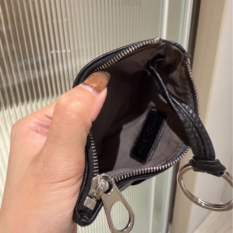 BOTTEGA VENETA Bv 黑 編織 拉鏈 鑰匙包 短夾 皮夾 皮包 錢包 錢夾 零錢包 卡夾 卡包-7