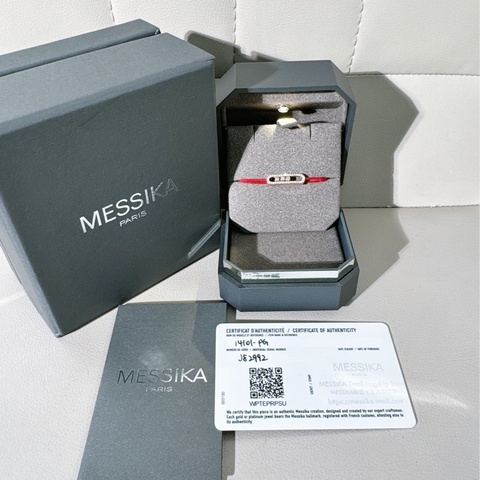 Messika梅西卡 Move Uno系列 三鑽紅繩手鍊