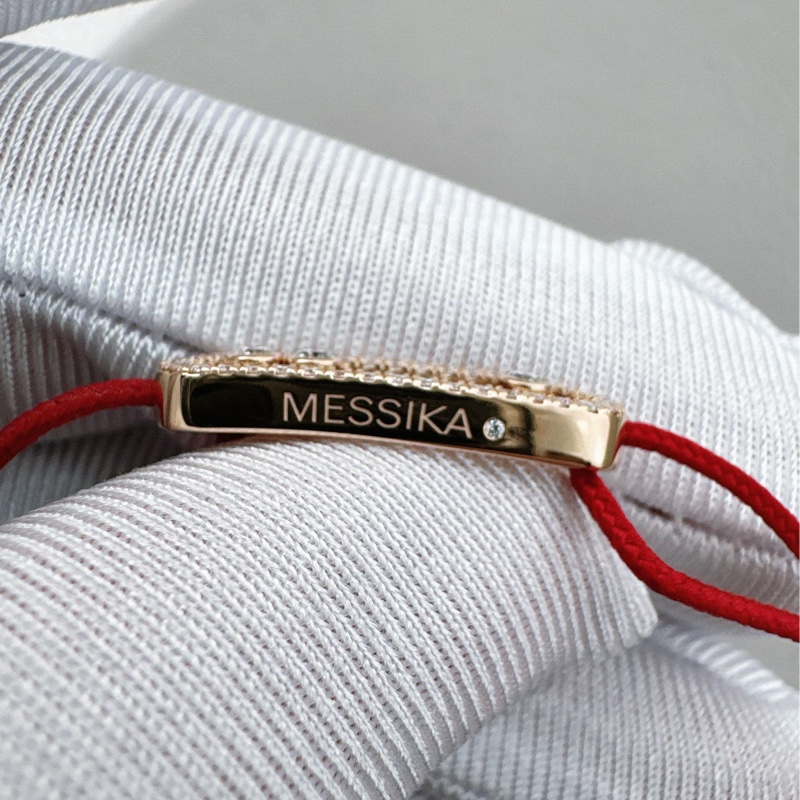 Messika梅西卡 Move Uno系列 三鑽紅繩手鍊-6