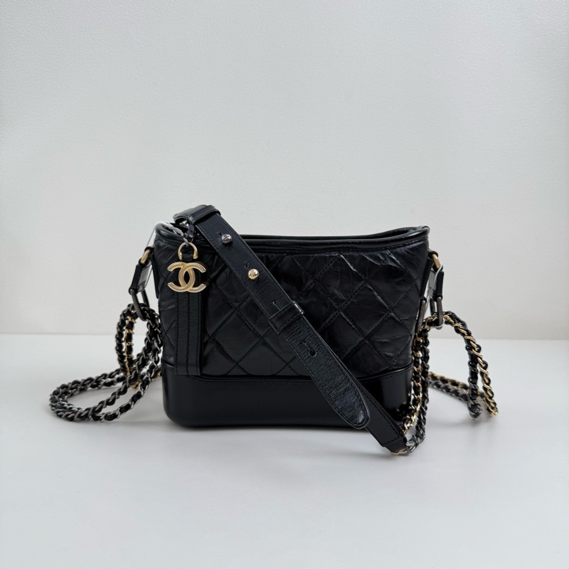 Chanel香奈兒流浪包 黑金小號-0
