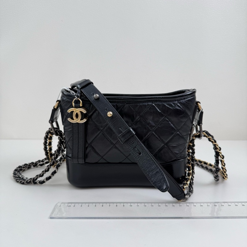 Chanel香奈兒流浪包 黑金小號-1