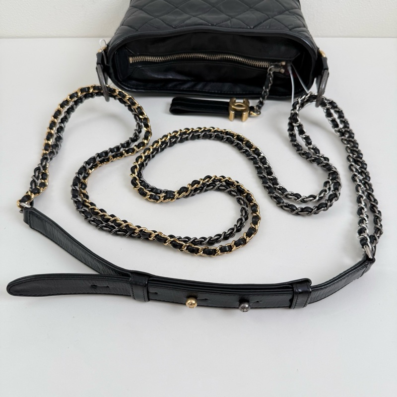 Chanel香奈兒流浪包 黑金小號-6