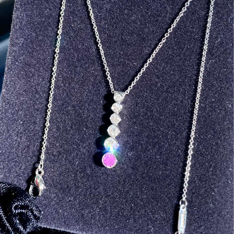 Tiffany蒂芙尼 jazz系列 六排鑽項鍊-3