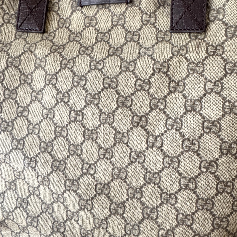 Gucci PVC GG 老花 直式 銀扣 托特包 肩背包 131220-7