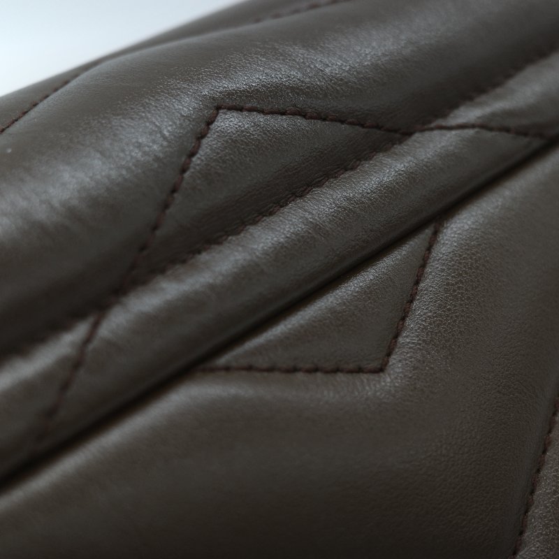 Saint Laurent YSL 聖羅蘭 Loulou 經典土褐色 絎縫小牛皮 Y 字縫線 翻蓋 鏈條斜背包-15