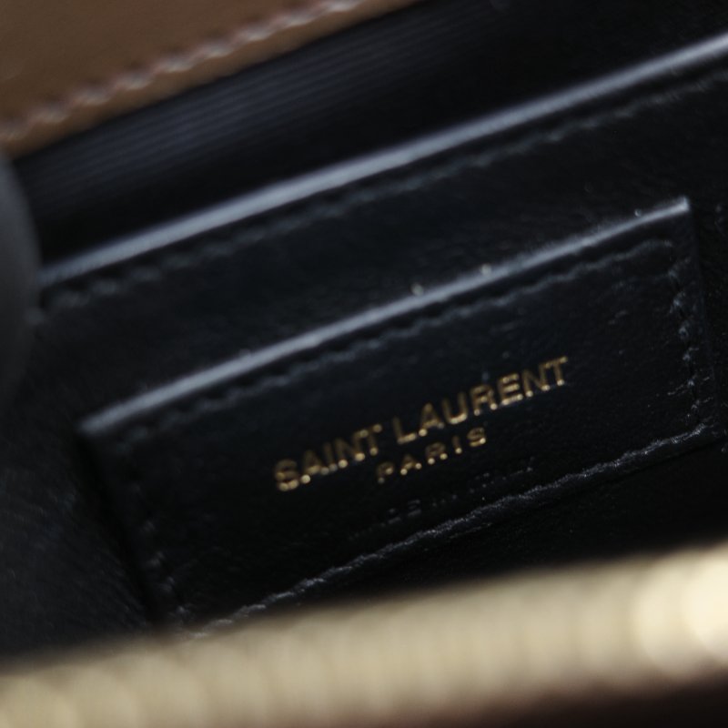 Saint Laurent YSL 聖羅蘭 Loulou 經典土褐色 絎縫小牛皮 Y 字縫線 翻蓋 鏈條斜背包-28