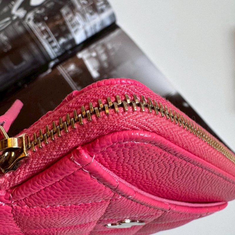 💥99成新❤️‍🔥Chanel 粉色拉鍊吐司包-4