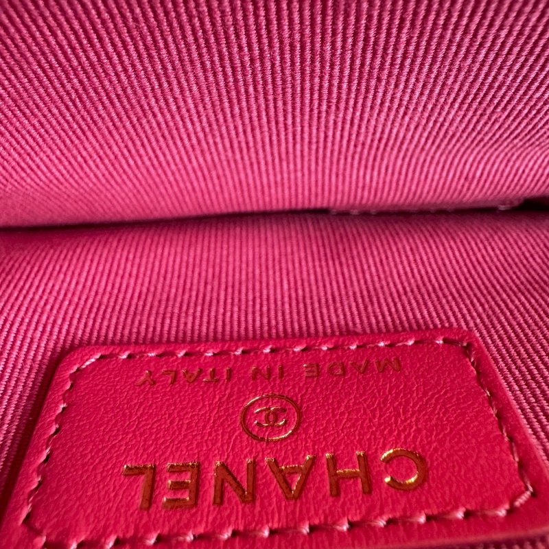 💥99成新❤️‍🔥Chanel 粉色拉鍊吐司包-7