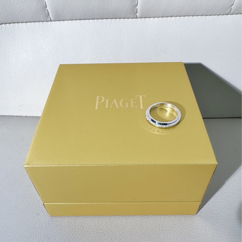 Piaget伯爵 Possession系列 白金滿鑽窄版時來運轉戒指，48碼-4
