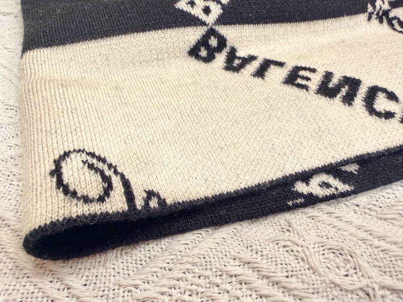 巴黎世家 帽子 Balenciaga Logo 草寫英文 黑色羊毛針織毛帽 冷帽-4