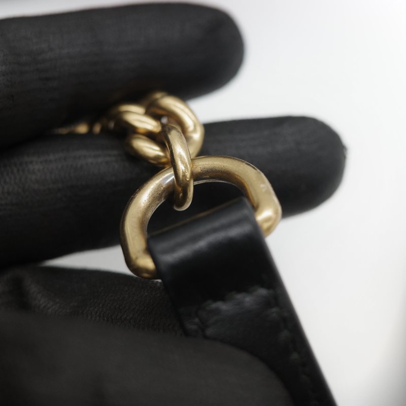 Gucci 古馳 GG Marmont 經典黑色 小牛皮 鏈條拉鍊肩背相機包-29