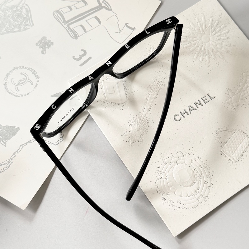 CHANEL 3392 小雙C 百搭 權志龍同款 素顏神器 細黑框 平光眼鏡-0