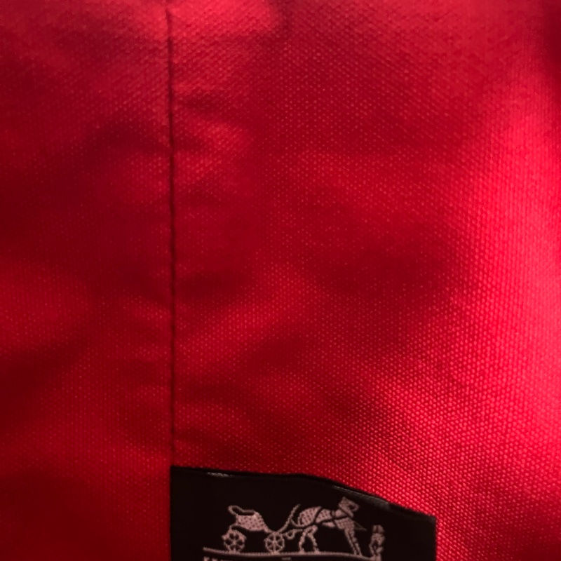 Hermes 愛馬仕 棉質帆布牛皮飾邊抽繩側背水桶包-7