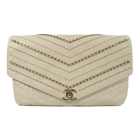 CHANEL 牛皮皮革Clutch金扣手拿包