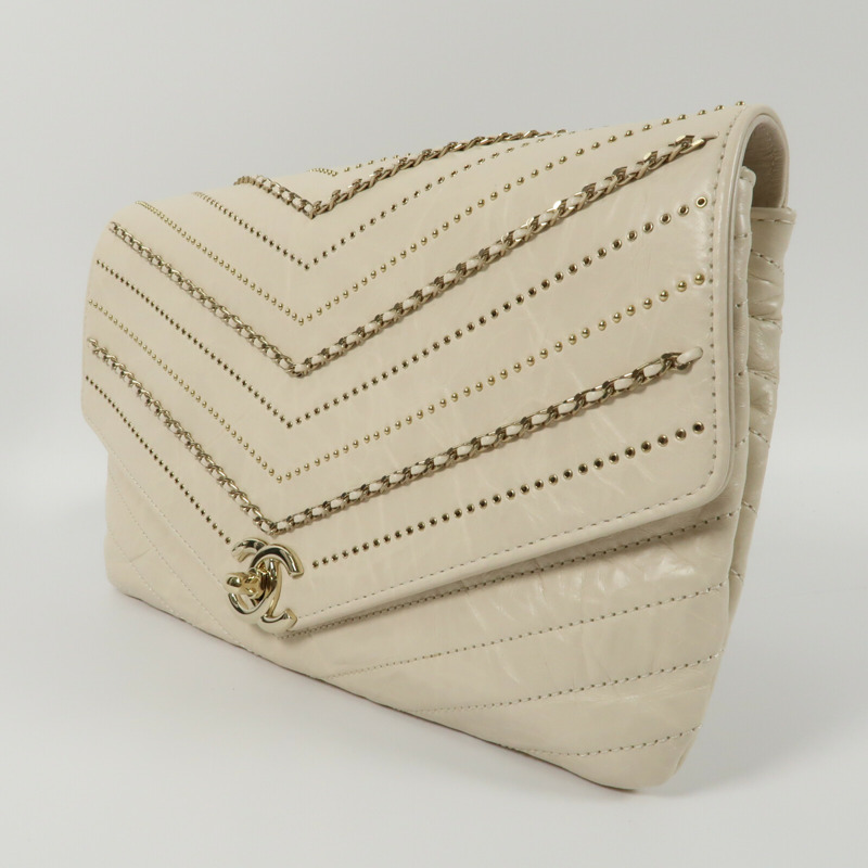 CHANEL 牛皮皮革Clutch金扣手拿包-3