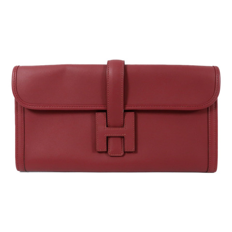 HERMES 【Hermes Fair】Swift皮革Jige Elan 29 Clutch手拿包Rouge Grenat