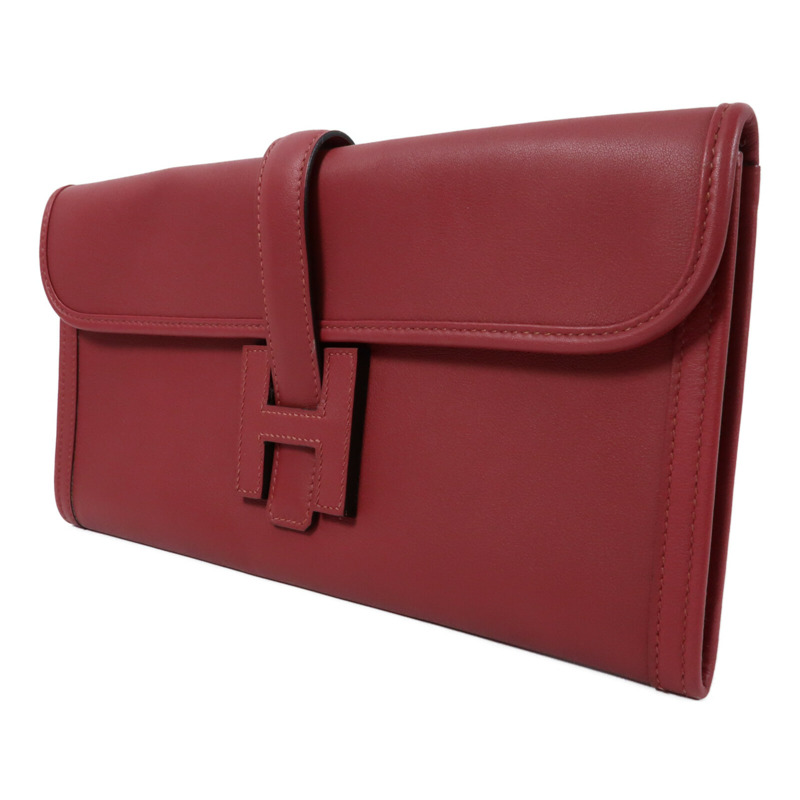 HERMES 【Hermes Fair】Swift皮革Jige Elan 29 Clutch手拿包Rouge Grenat-1