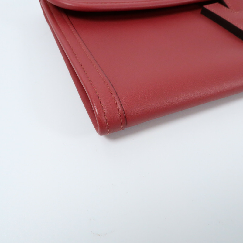 HERMES 【Hermes Fair】Swift皮革Jige Elan 29 Clutch手拿包Rouge Grenat-4