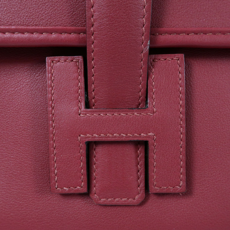 HERMES 【Hermes Fair】Swift皮革Jige Elan 29 Clutch手拿包Rouge Grenat-8
