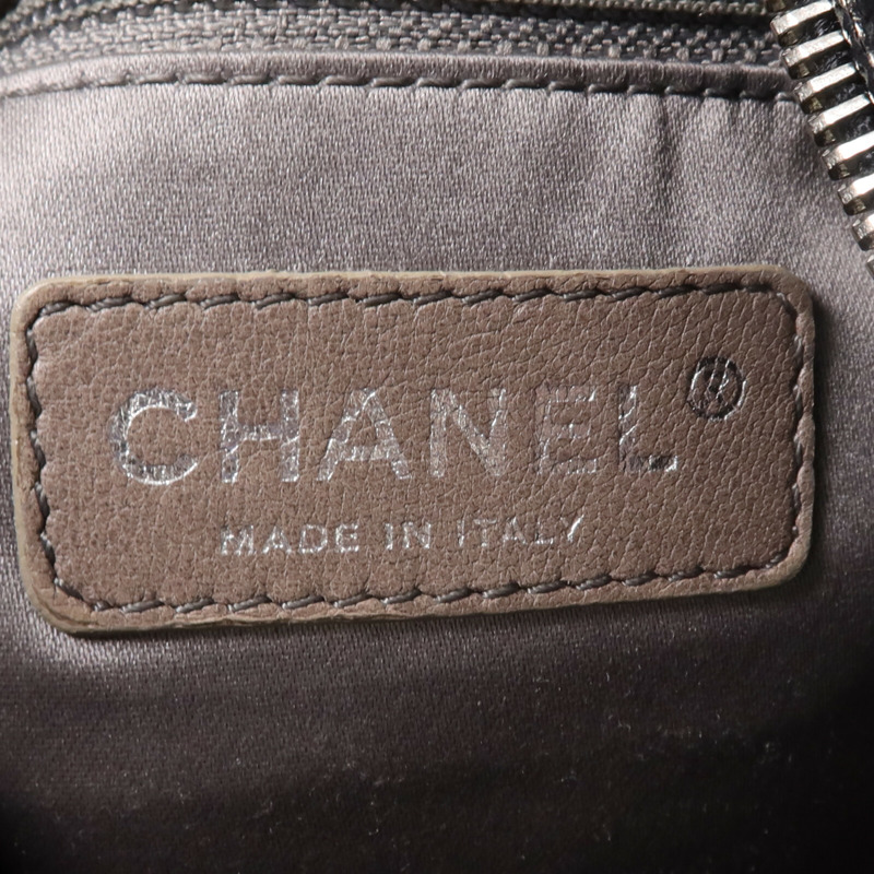 CHANEL 牛皮皮革Chain Shoulder Bag銀扣鏈帶肩背袋-5
