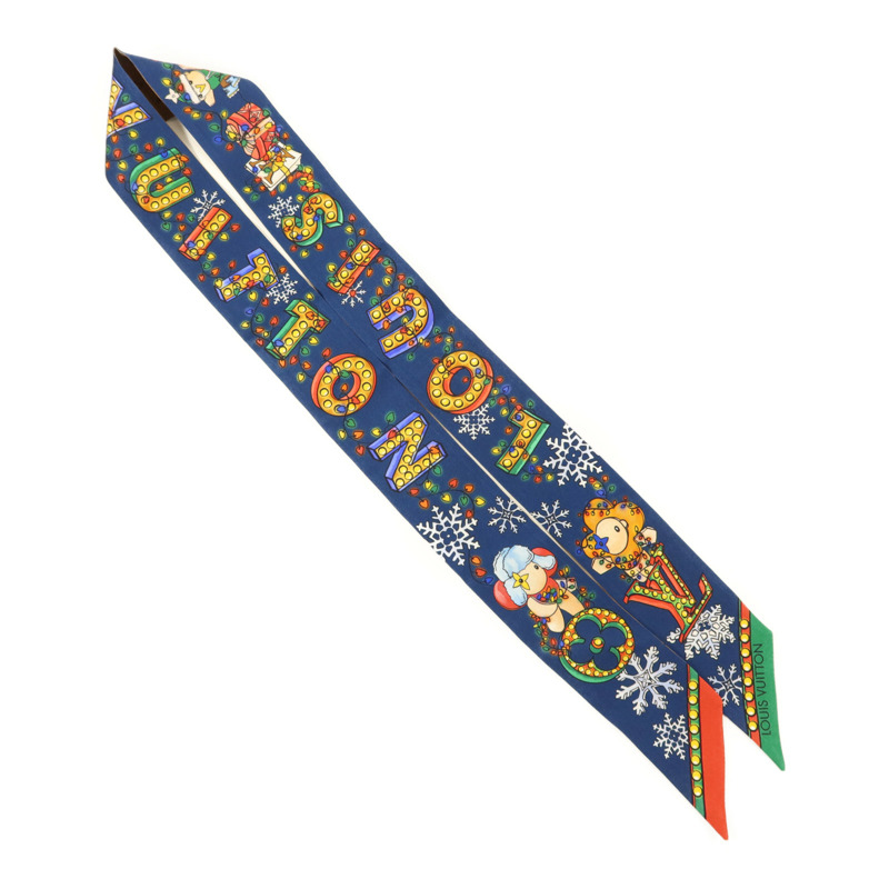 LOUIS VUITTON 絲質Vivienne Winter Celebration BB絲巾-3