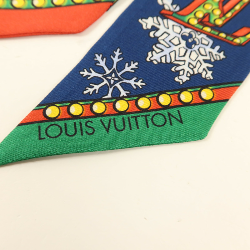 LOUIS VUITTON 絲質Vivienne Winter Celebration BB絲巾-4