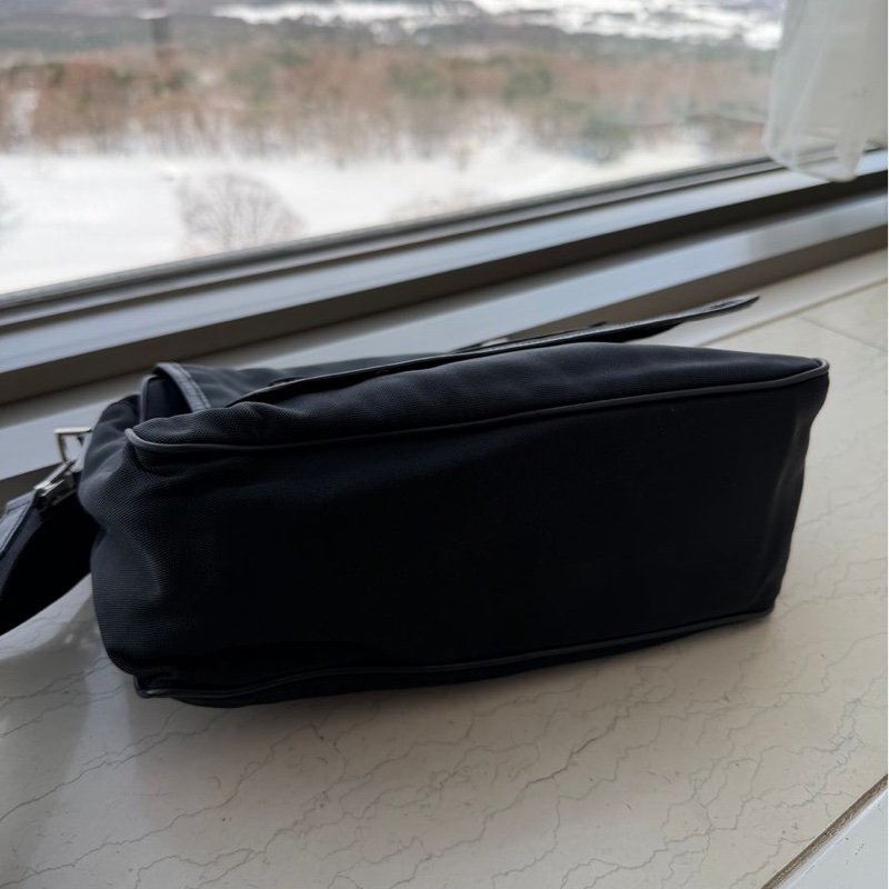 古馳 斜挎包  郵差包 肩背  斜挎  gucci black黑色 nylon /leather crossbody bag-3