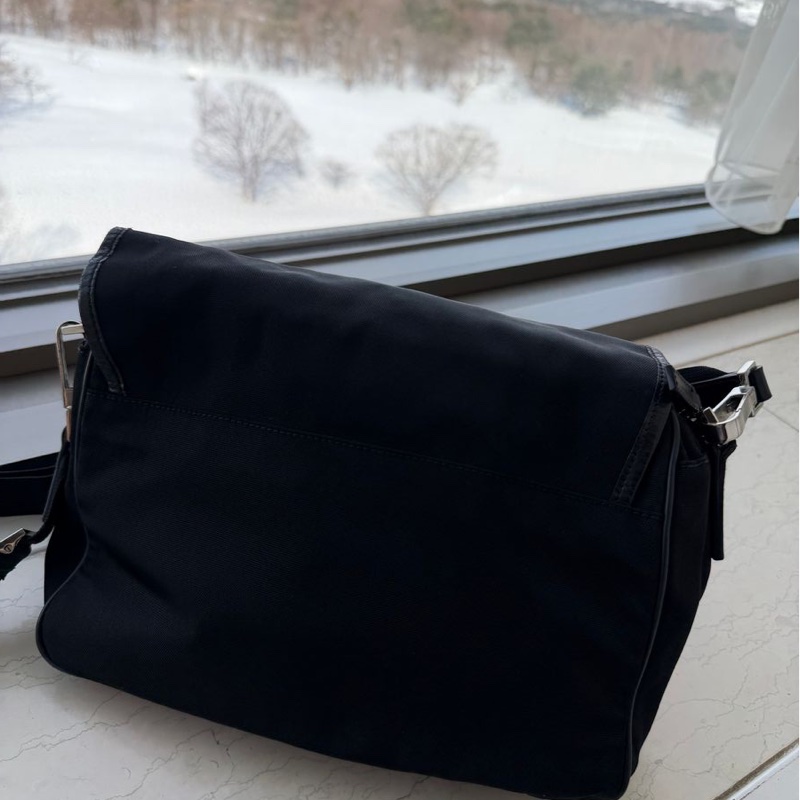 古馳 斜挎包  郵差包 肩背  斜挎  gucci black黑色 nylon /leather crossbody bag-11
