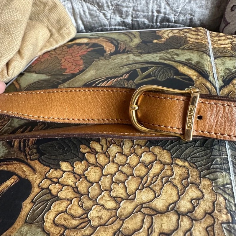 思琳 白老花 白色 老花 凱旋門 馬蹄扣 斜背包 側背包 中古包包 vintage celine bag-9