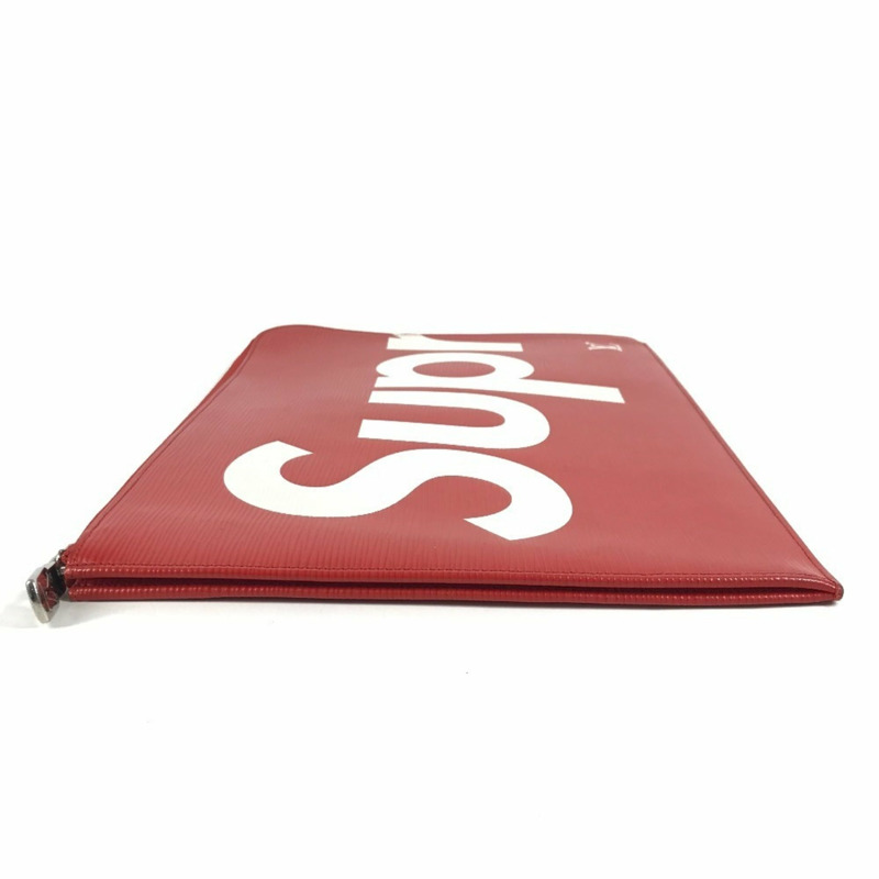 路易威登 M67722 Epi Pochette Jour GM Supreme 聯名手拿包 男士紅色-2