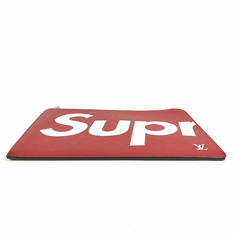 路易威登 M67722 Epi Pochette Jour GM Supreme 聯名手拿包 男士紅色-4