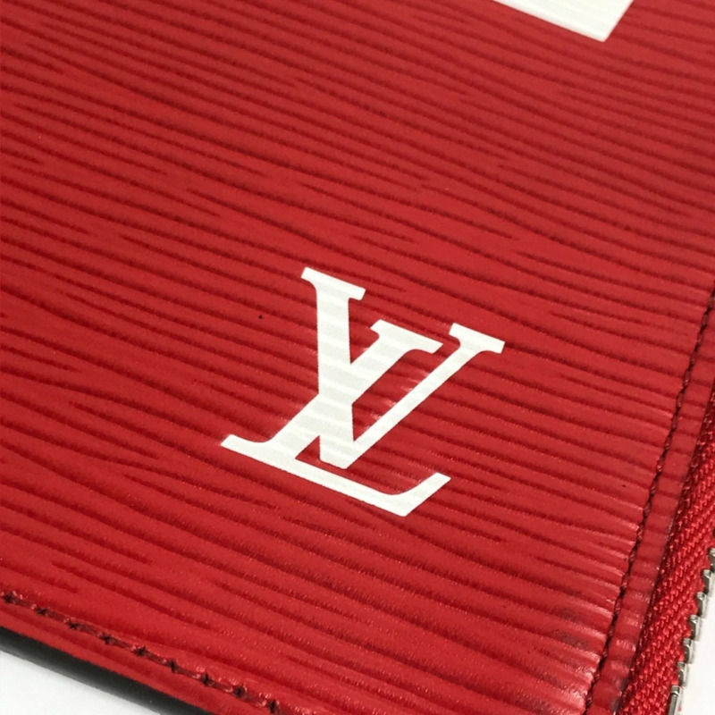 路易威登 M67722 Epi Pochette Jour GM Supreme 聯名手拿包 男士紅色-7